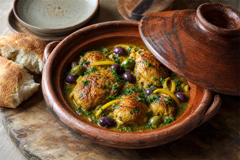 Moroccan Chicken Tagine with Preserved Lemon: A Fez-Style Method