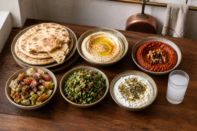 Lebanese Mezze: The Balance Grid That Turns Plates Into a Meal